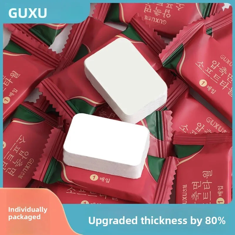 Guoxu Disposable Cred Towel Pure Cotton Thiened Travel Portable Face Wa Towel Individual Paaging Household Fabric