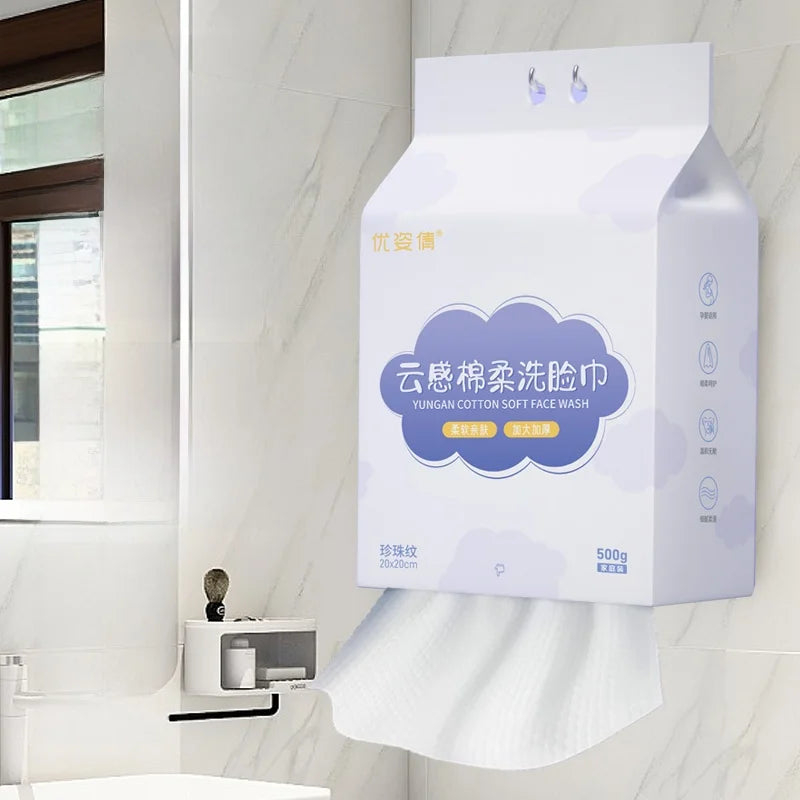 Thiened Disposable Face Towels Hanging Large Pa Cleansing Towels eup Remover Towels Pearl Pattern Universal Use